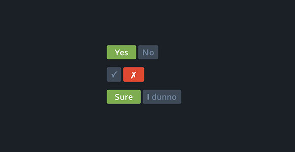 Pure CSS flat switches Free CSS Buttons