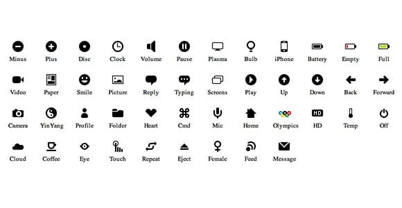 Pure CSS icon set