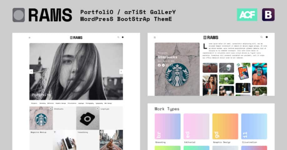 RAMS - Portfolio Artist Gallery WordPress Theme