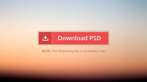 Red Download Button Free PSD