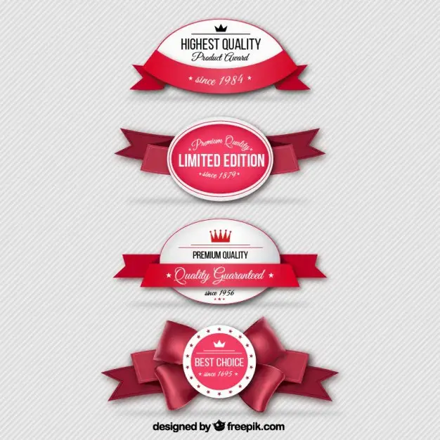 Retro badges ribbons