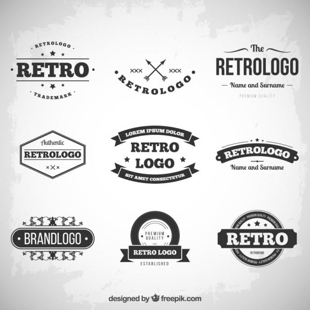 Retro logos collection