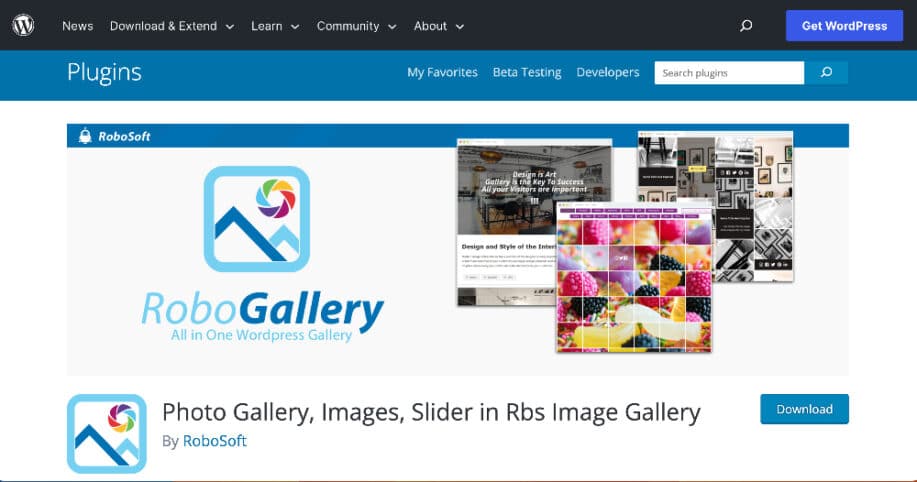 Robo Gallery Plugin for Portfolios