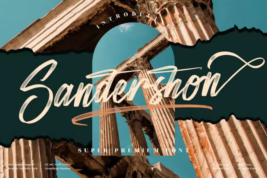 Sandershon - A Brush Stroke Style Font