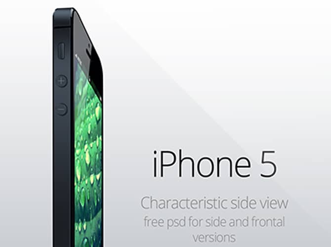 Side View iPhone 5 Free PSD