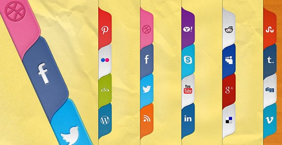 Social media tabs PSD + CSS