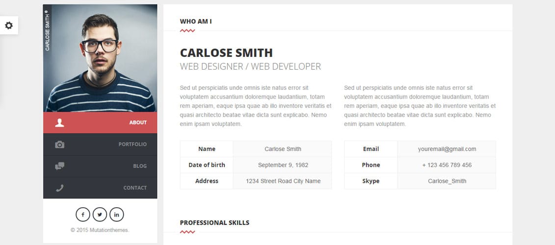 Split Personal HTML Website Template