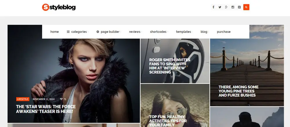 StyleBlog Infinite Scroll WordPress Themes