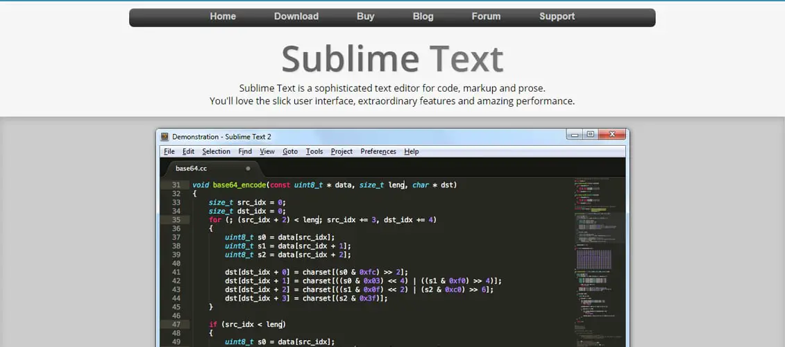 Sublime Text Free Code Editors