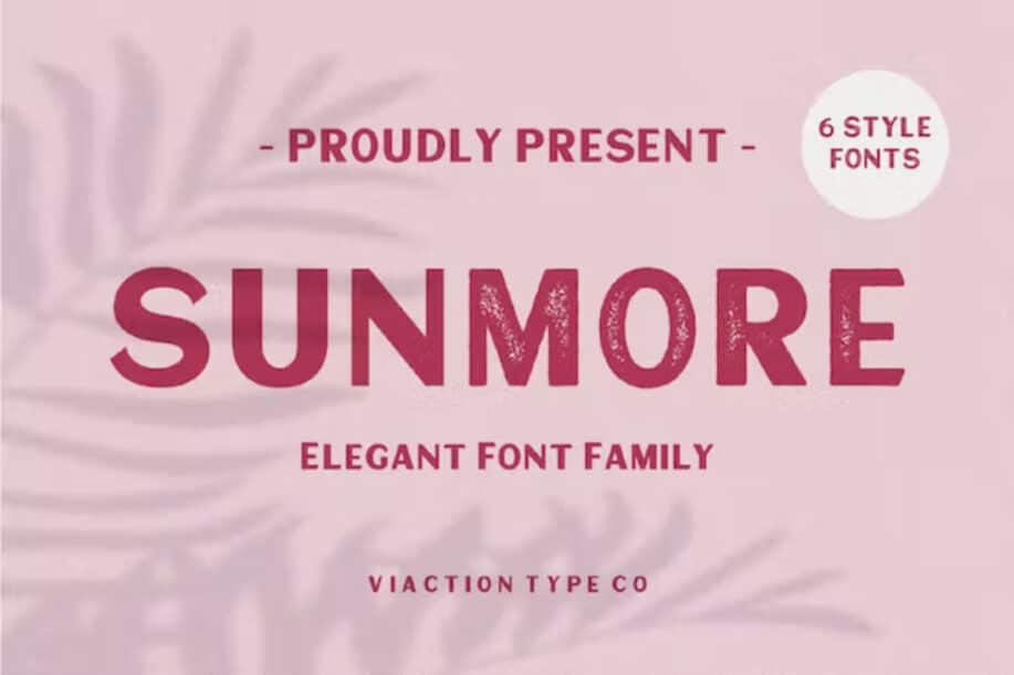 Sunmore Elegant Family of Fonts