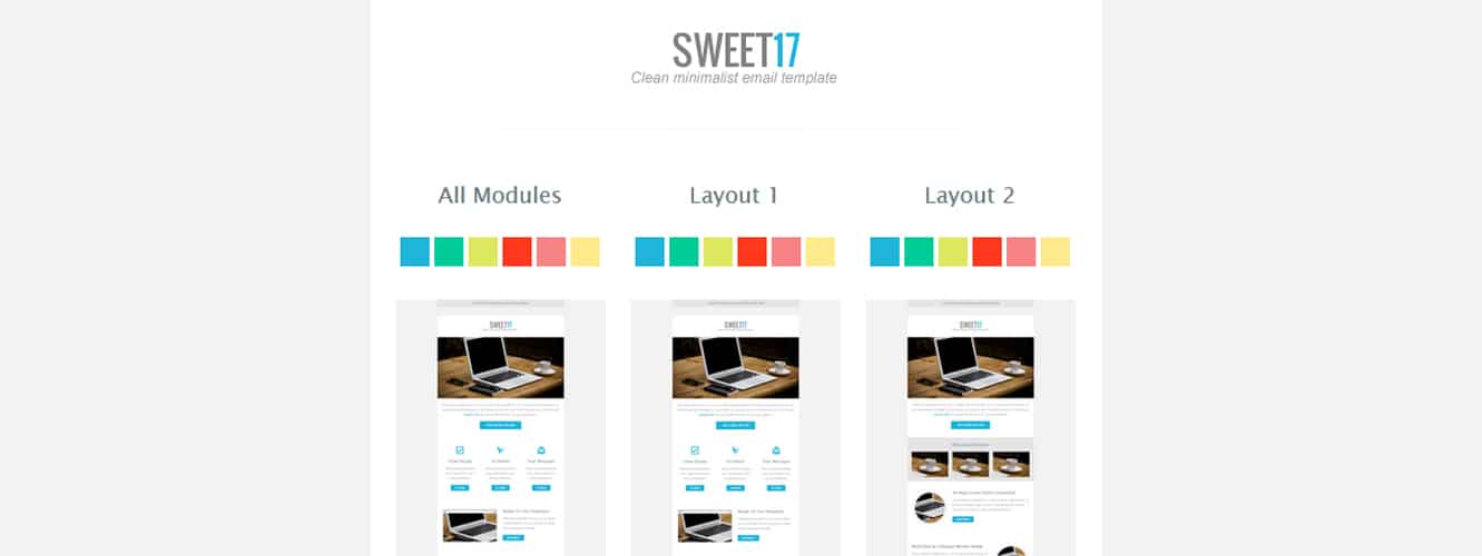 Sweet17 - Clean Minimalist Newsletter Template