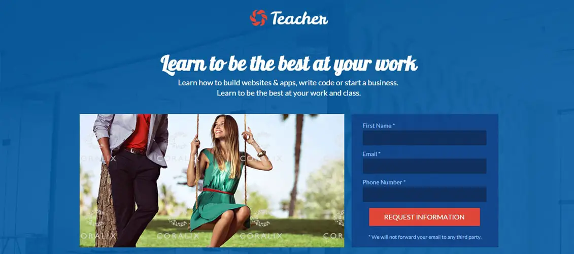 Teacher- Education Collage Landing Page