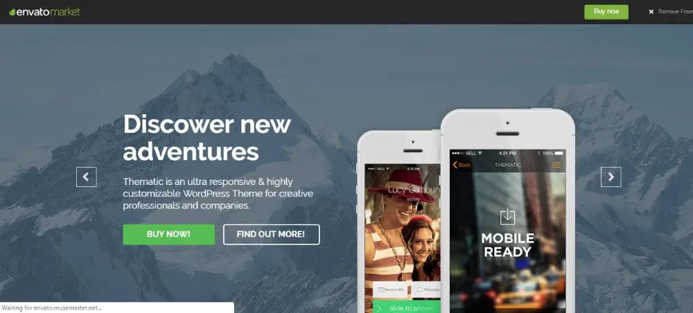 Thematico - One Page MUSE Template