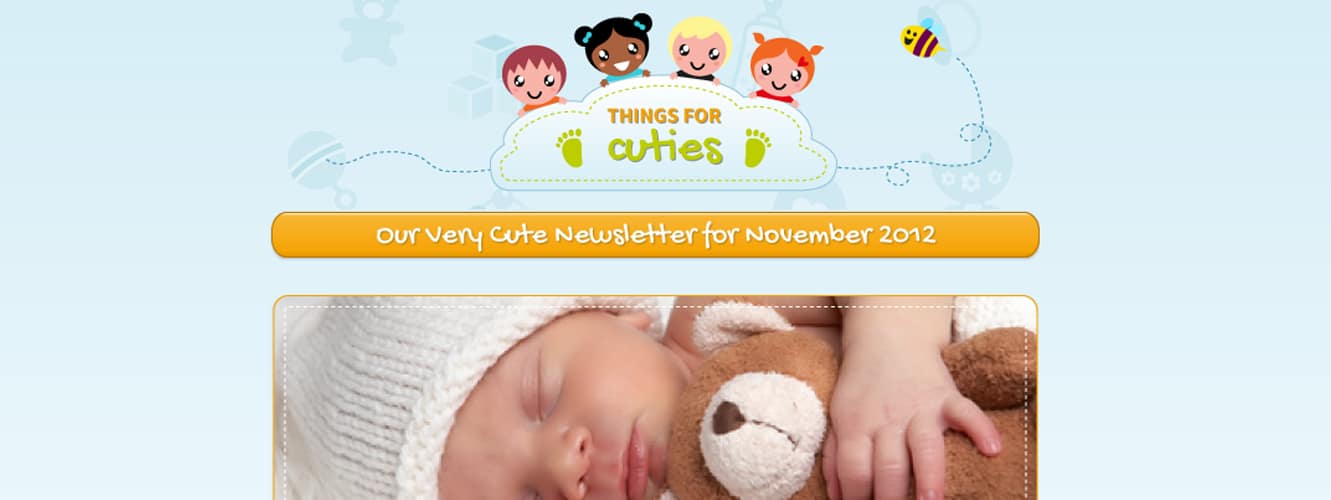 Things for Cuties - Baby Kids Newsletter Template