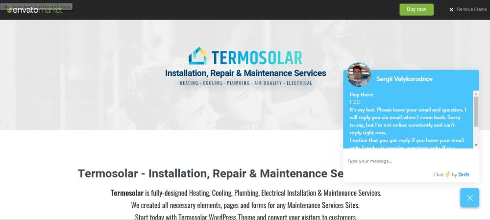 Tremosolar Maintenance WordPress Theme 