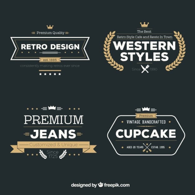 Variety retro badges