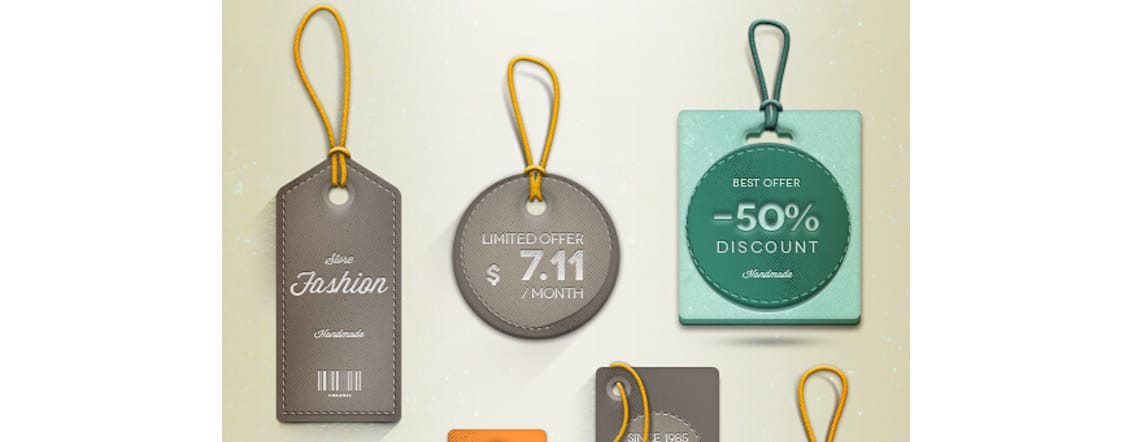 Vintage labels PSD