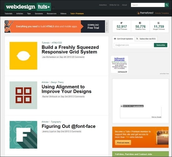 Web Design Tuts+ online web design courses tutorials