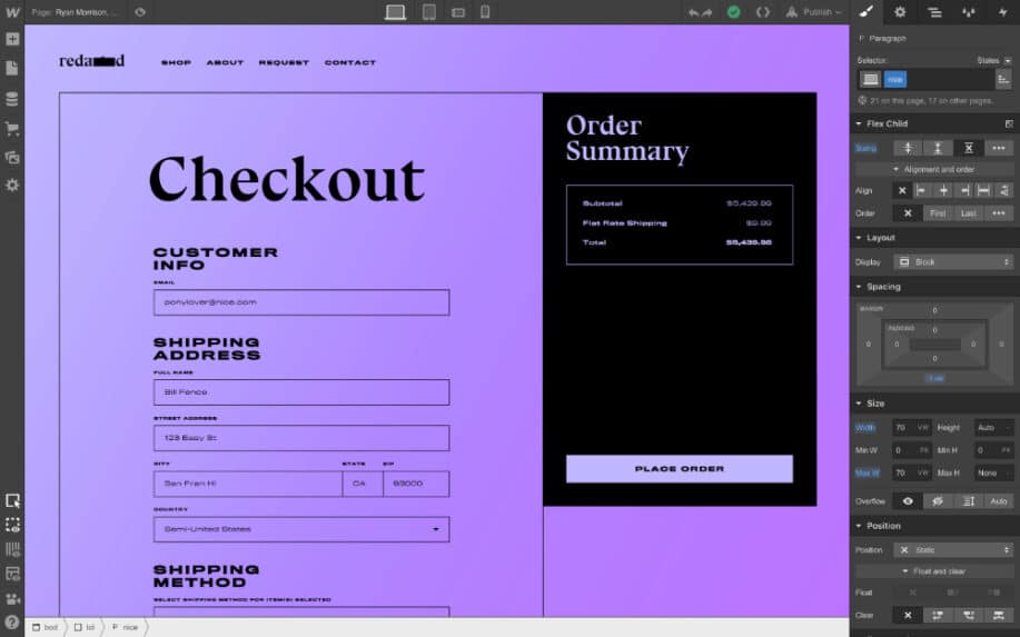 Webflow eCommerce