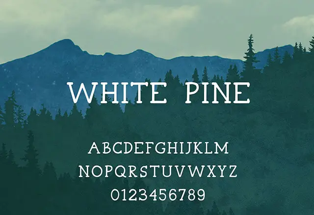 White Pine free font