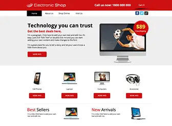 Electronic Store Website Template