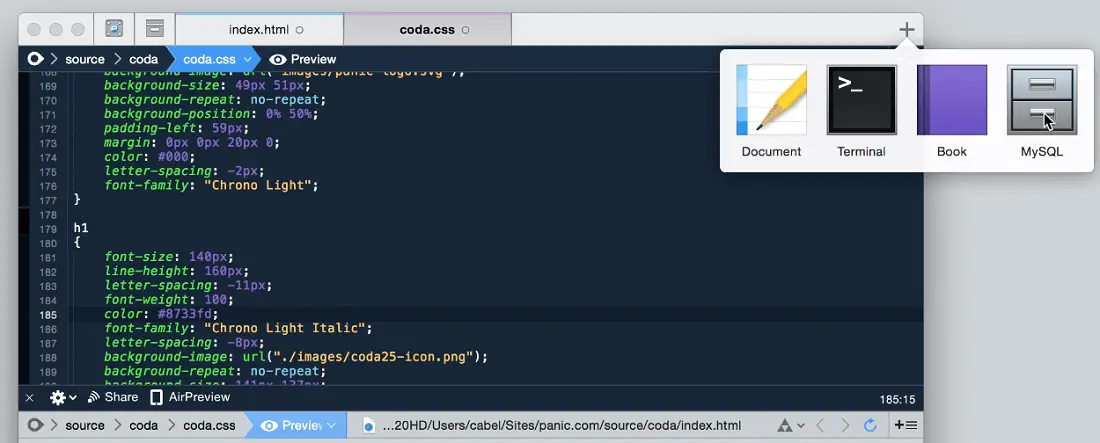 Coda free code editor