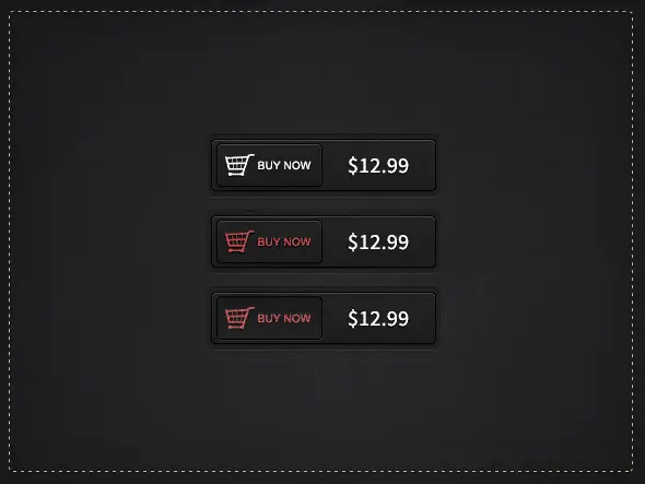 Dark Buy Now Buttons Free PSD