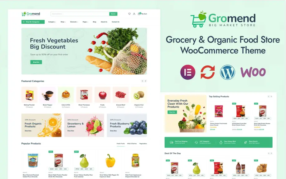 WooCommerce Theme for Grocery and Organic Food Stores