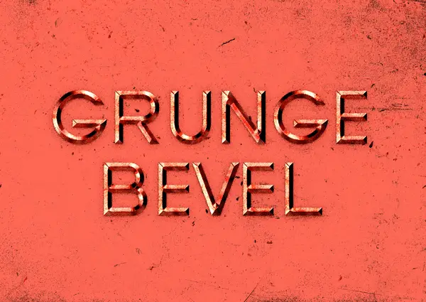 Grunge Bevel Text Effect