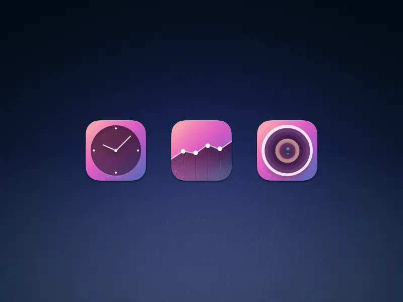 Icons Freebie [Clock, Stocks, Camera]