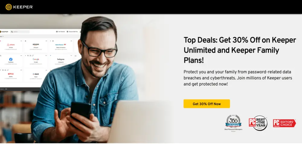 Best Password Manager App For Families: By Far The Best Choice Is - Keeper Security With 30% OFF