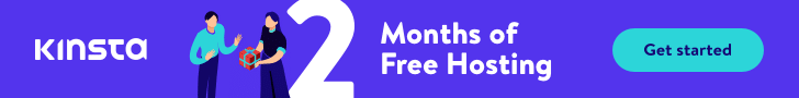 Kinsta WordPress Hosting Banner - 2 Months Free