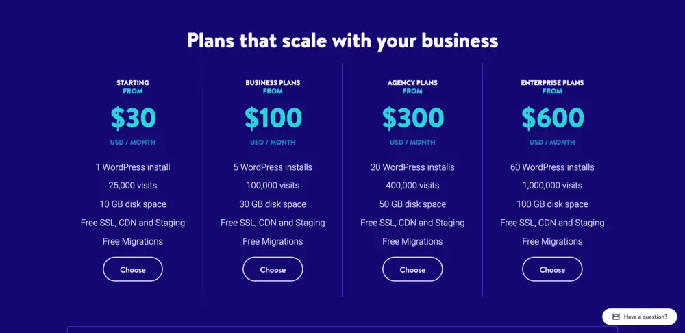 Kinsta WordPress Hosting Plans and Pricing