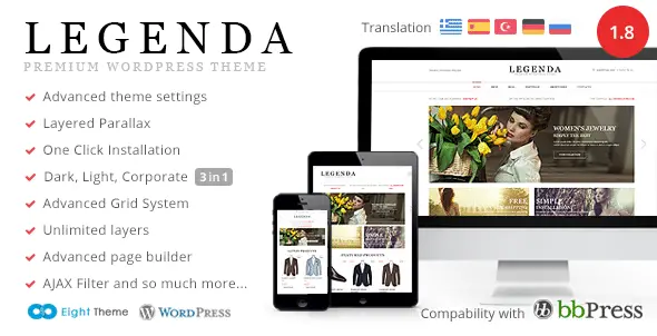 Legenda WooCommerce Website Template