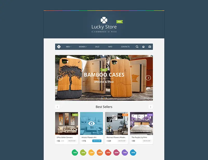 Lucky Store UI Kit Free PSD