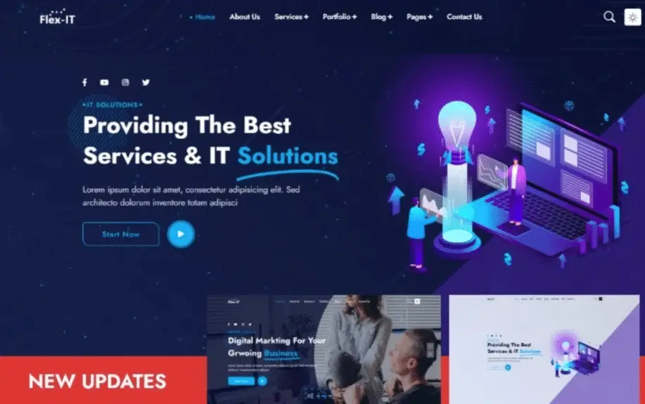 Multipurpose Landing Page Template - Flex IT