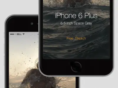 Phone 6 Plus mock up free .sketch