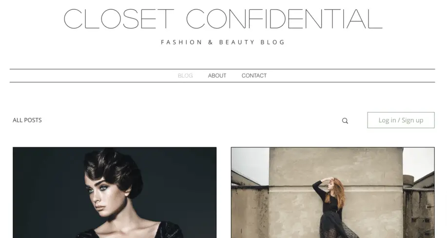 WiX Fashion Blog Website Template